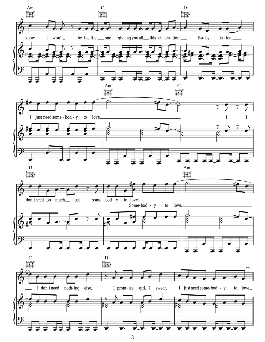 Somebody To Love Somebody To Love Acoustic Guitar scores gallery preview page 3