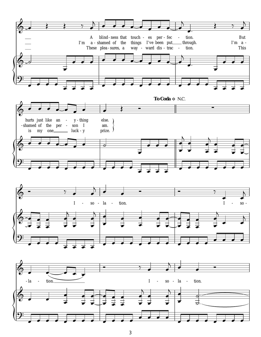 Isolation Isolation Acoustic Guitar scores gallery preview page 3