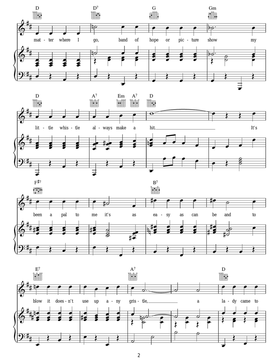 I Blew A Little Blast On My Whistle Acoustic Guitar scores gallery preview page 2
