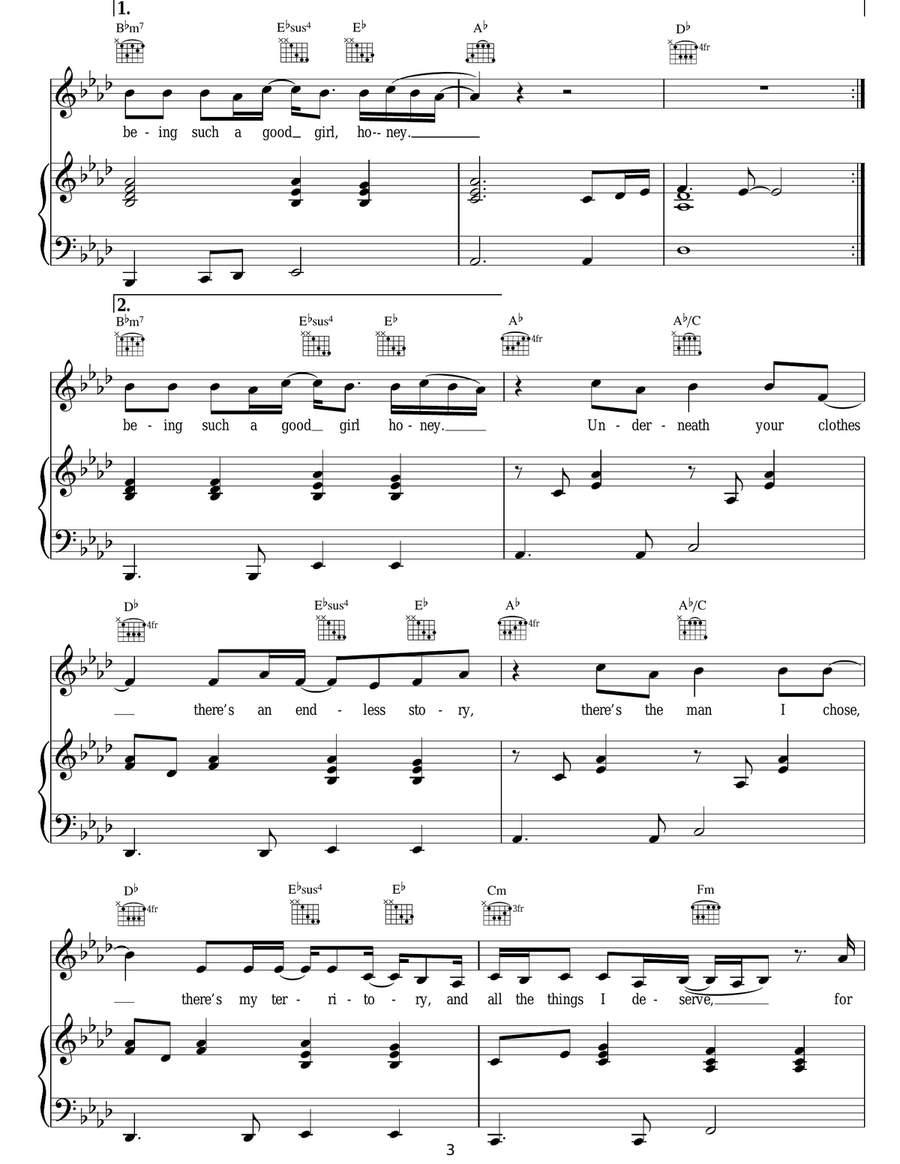 Underneath Your Clothes Underneath Your Clothes Acoustic Guitar scores gallery preview page 3