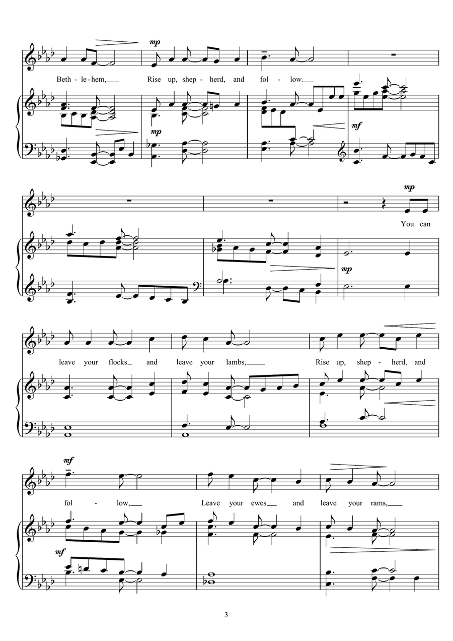 Rise Up, Shepherd, And Follow! Guitar scores gallery preview page 3