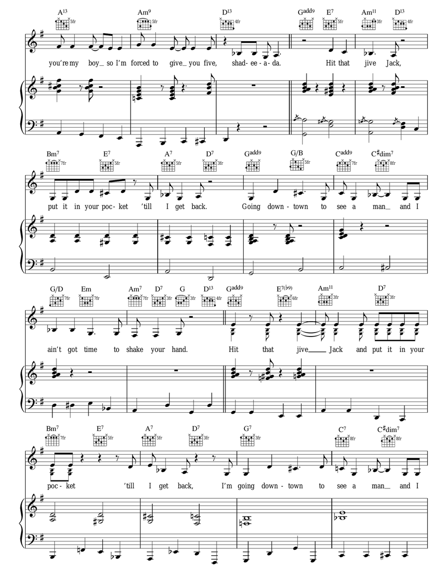 Hit That Jive Jack Hit That Jive Jack Guitar scores gallery preview page 3