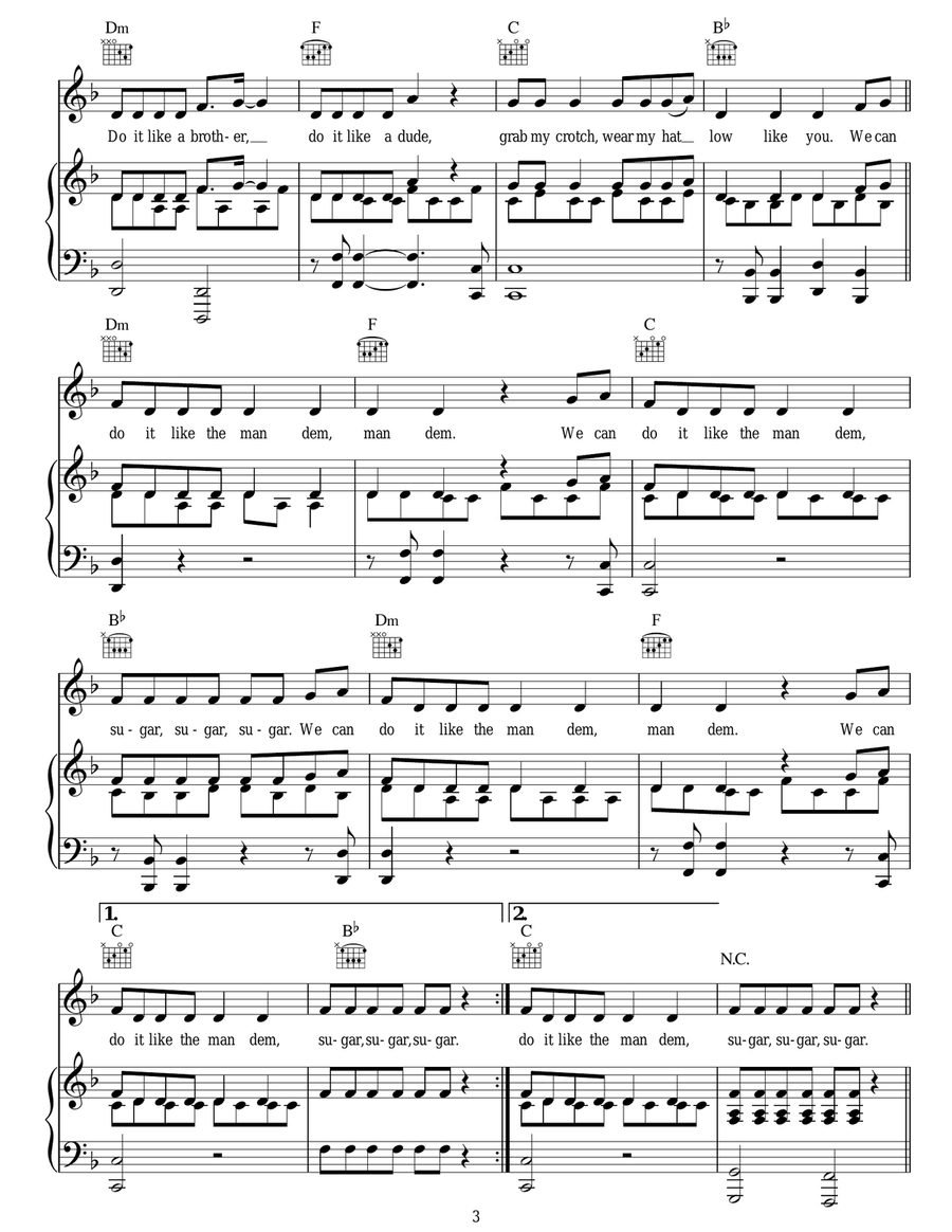 Do It Like A Dude Do It Like A Dude Acoustic Guitar scores gallery preview page 3