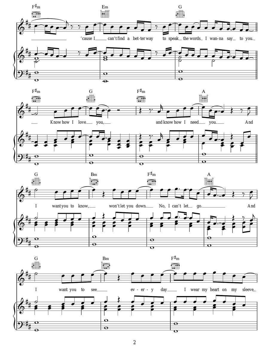 Heart On My Sleeve Heart On My Sleeve Acoustic Guitar scores gallery preview page 2