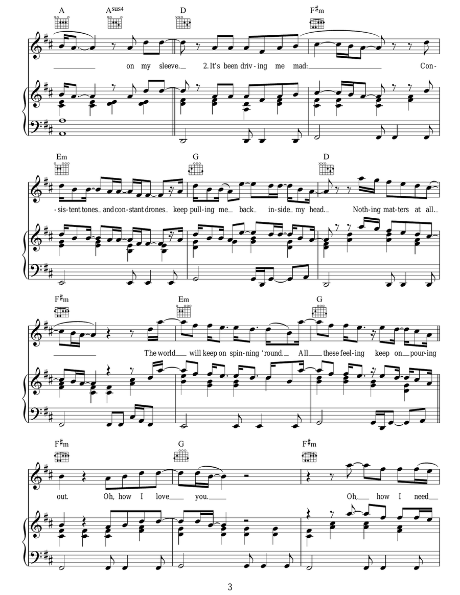 Heart On My Sleeve Heart On My Sleeve Acoustic Guitar scores gallery preview page 3