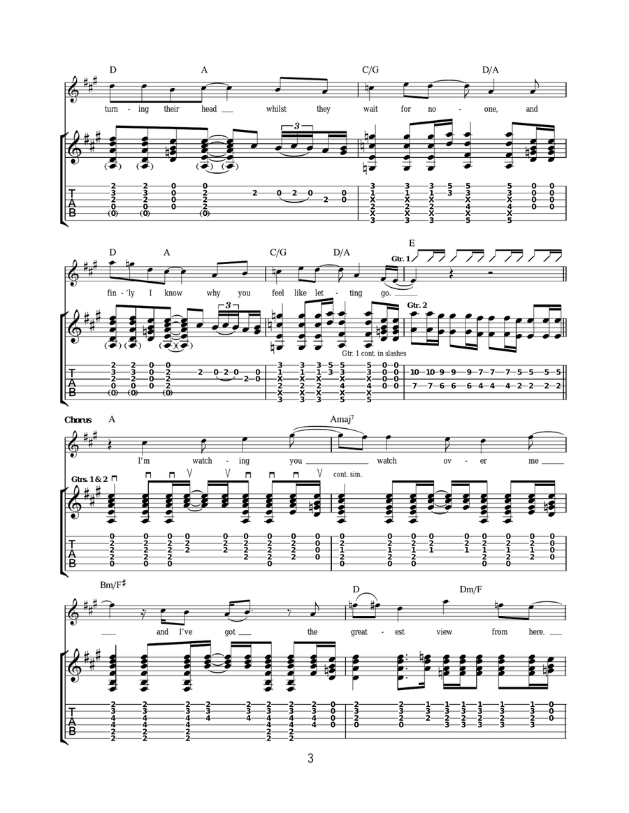 The Greatest View The Greatest View Acoustic Guitar scores gallery preview page 3