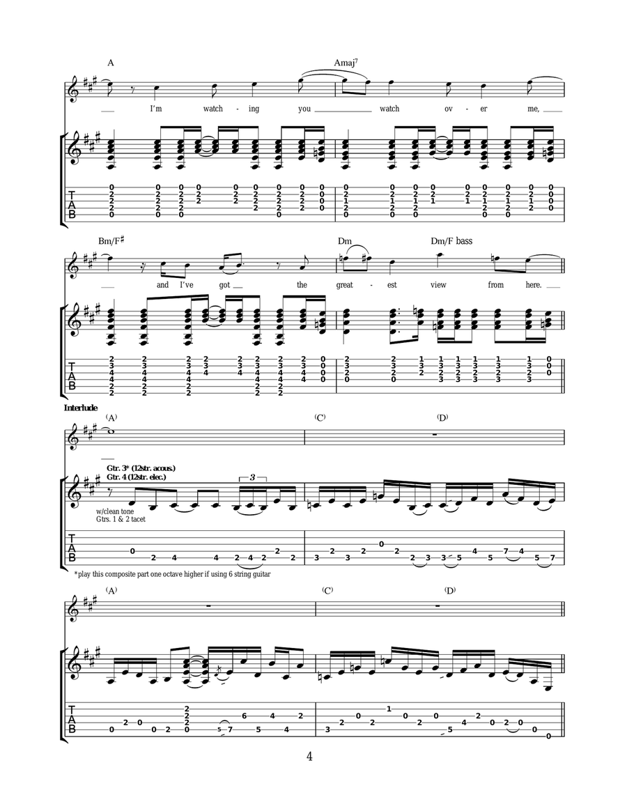 The Greatest View The Greatest View Acoustic Guitar scores gallery preview page 4