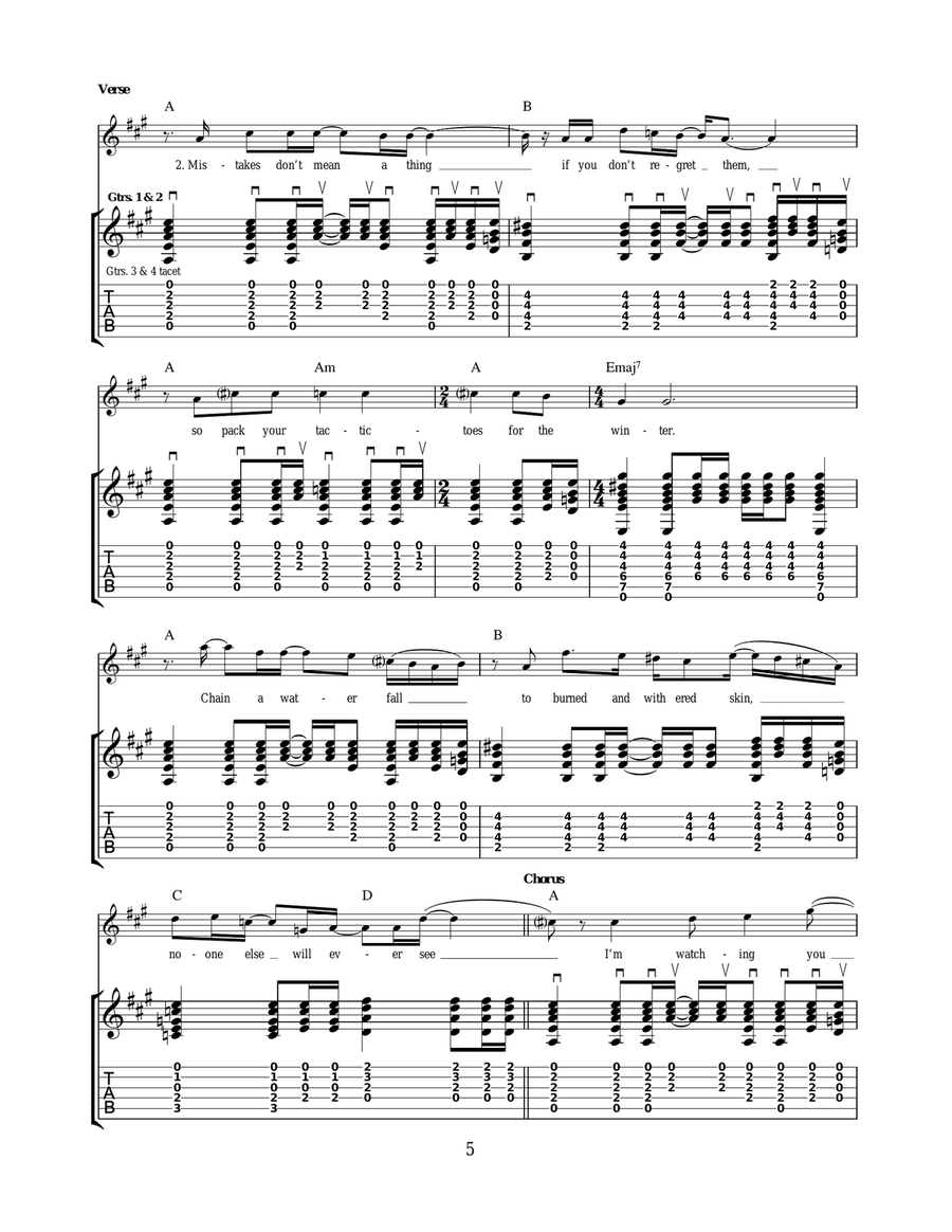 The Greatest View The Greatest View Acoustic Guitar scores gallery preview page 5
