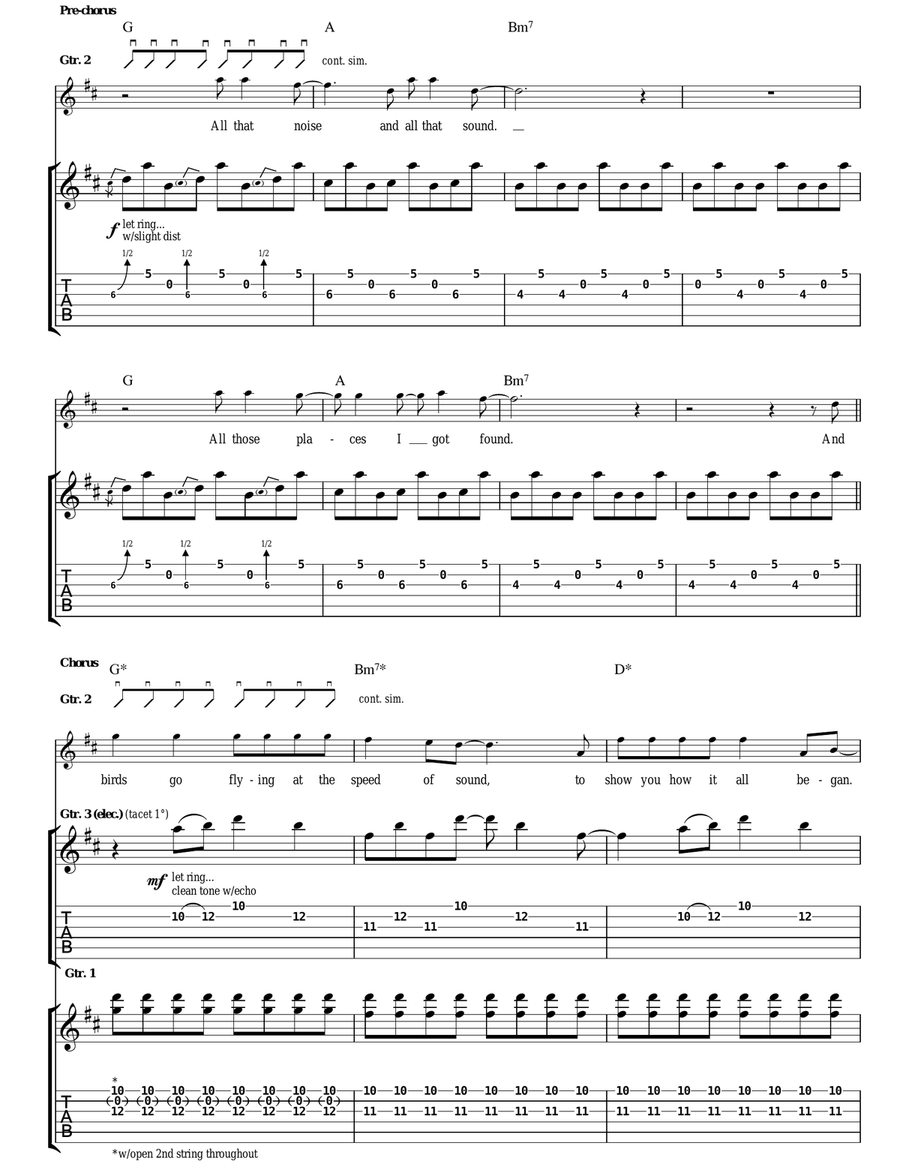 Speed Of Sound Speed Of Sound Acoustic Guitar scores gallery preview page 4