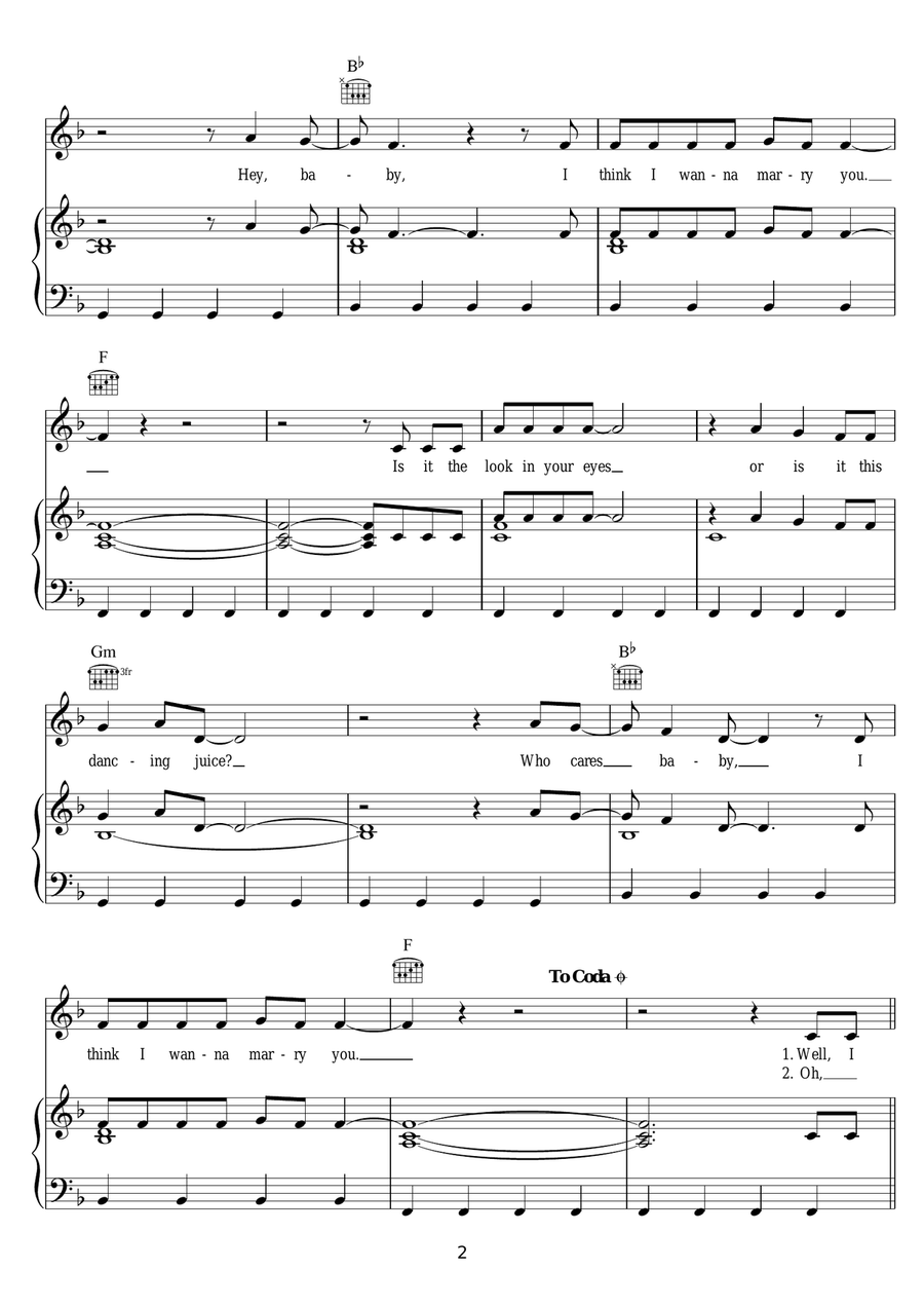 Marry You Marry You Acoustic Guitar scores gallery preview page 2