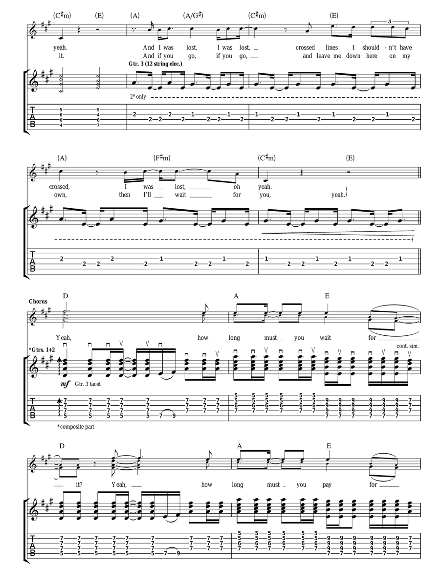 In My Place In My Place Acoustic Guitar scores gallery preview page 2