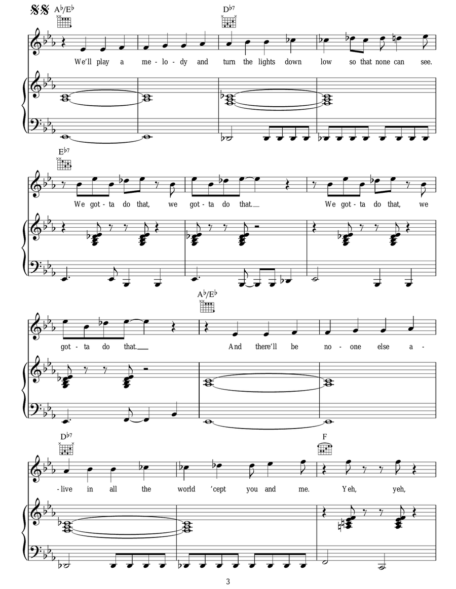 Yeh Yeh Yeh Yeh Acoustic Guitar scores gallery preview page 3