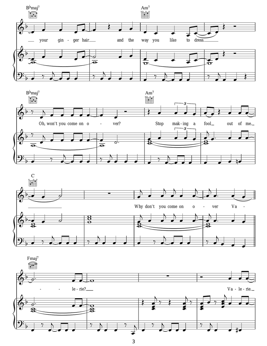 Valerie Valerie Acoustic Guitar scores gallery preview page 3