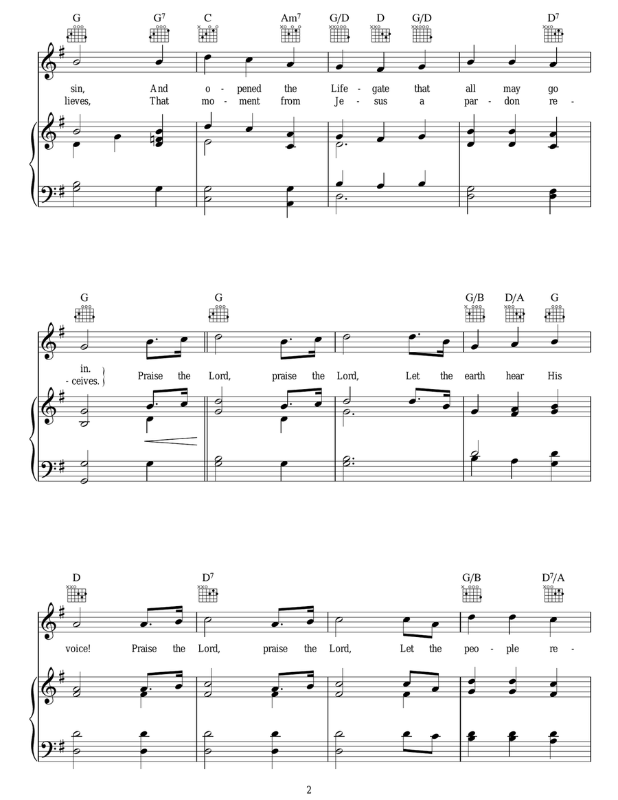 To God Be The Glory To God Be The Glory Guitar scores gallery preview page 2