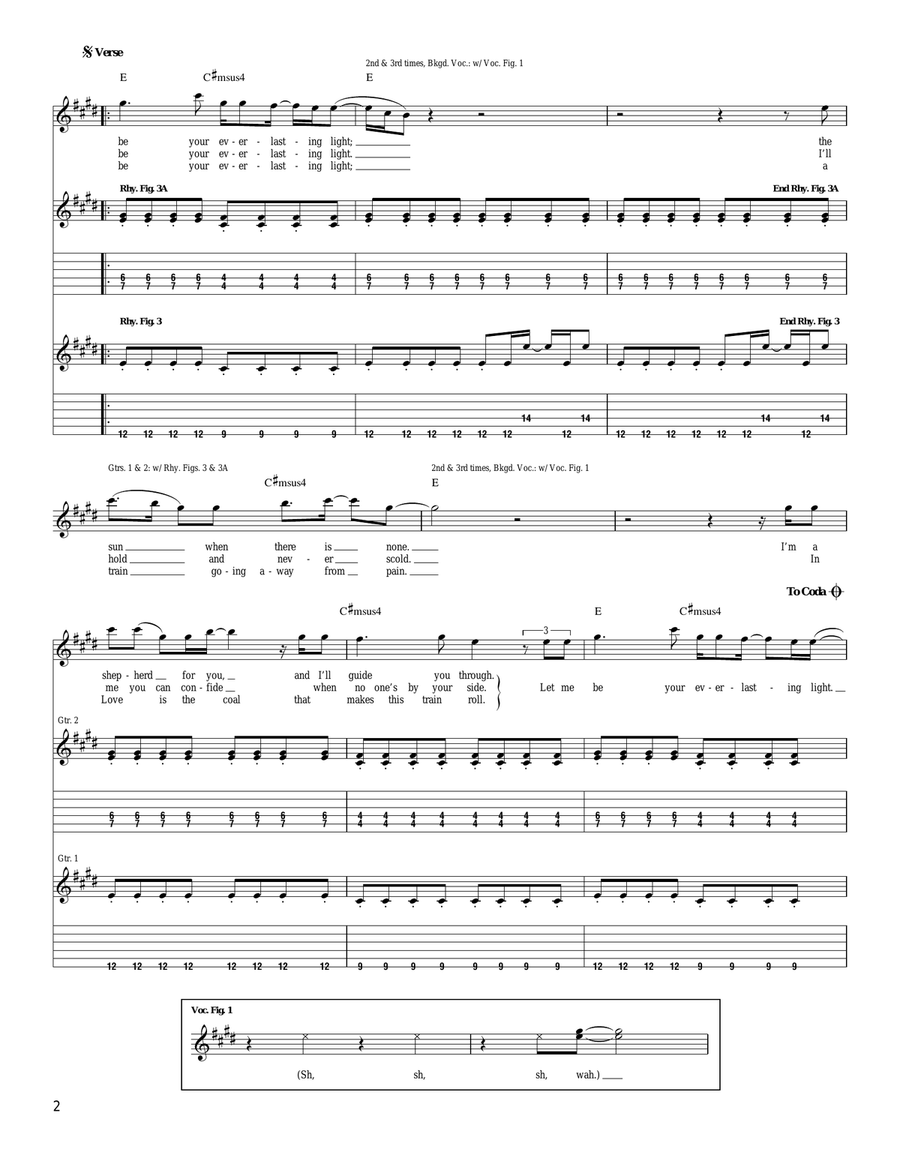 Everlasting Light Everlasting Light Acoustic Guitar scores gallery preview page 2