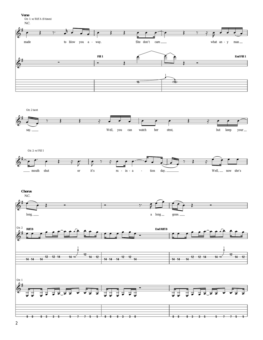 She's Long Gone She's Long Gone Acoustic Guitar scores gallery preview page 2