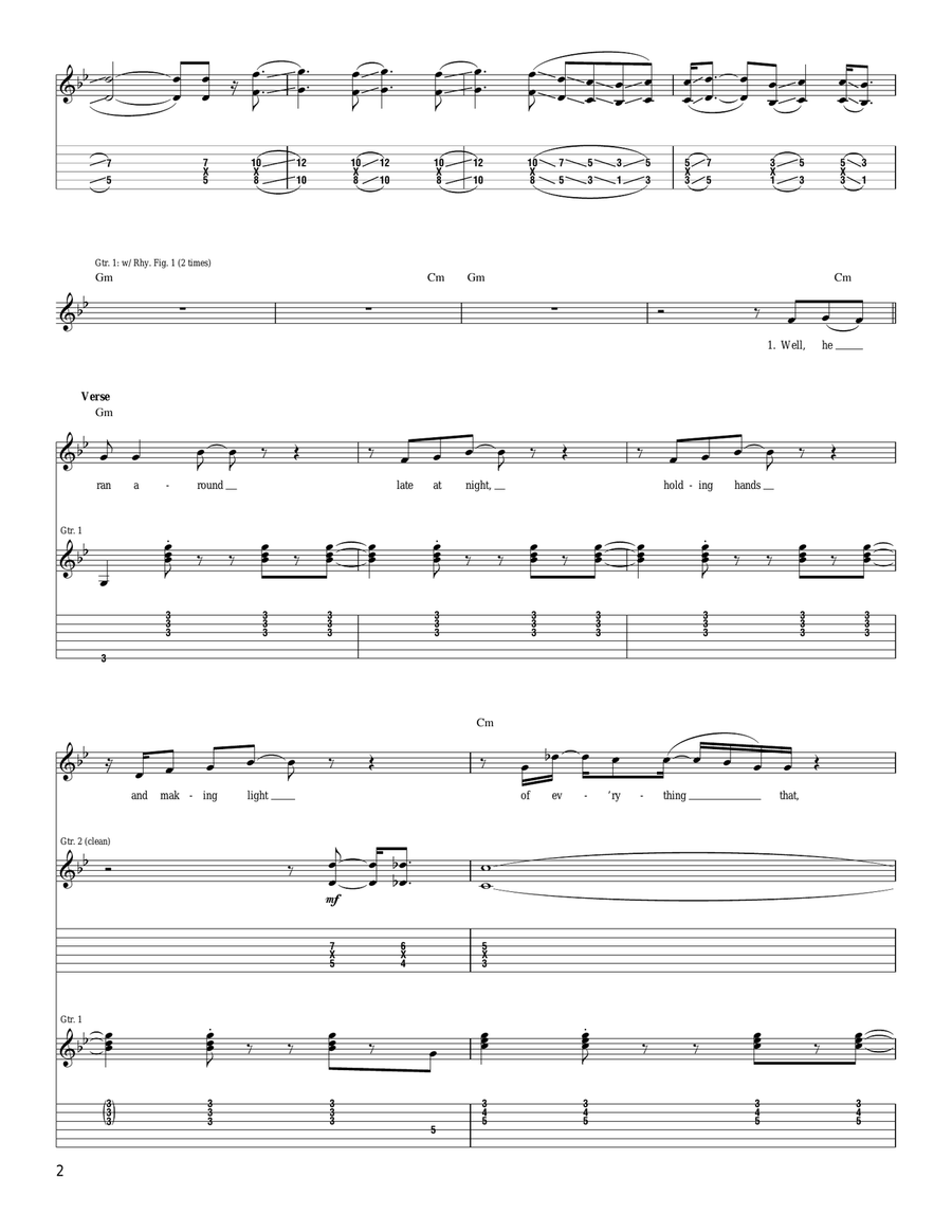 Ten Cent Pistol Ten Cent Pistol Acoustic Guitar scores gallery preview page 2
