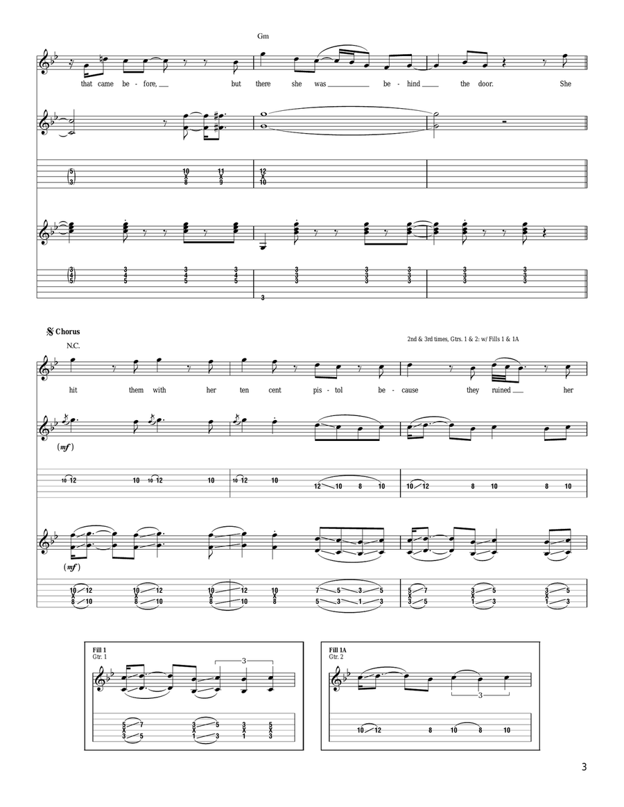Ten Cent Pistol Ten Cent Pistol Acoustic Guitar scores gallery preview page 3