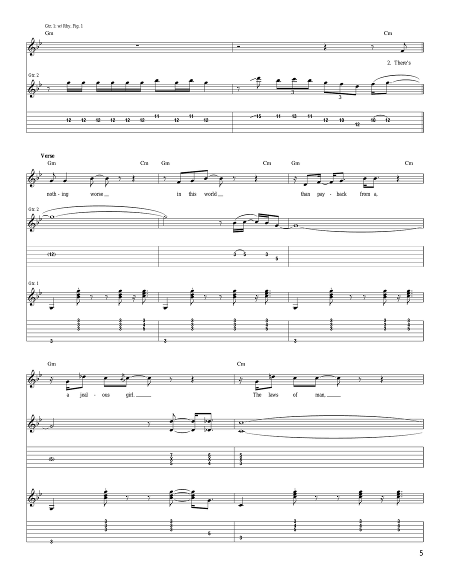 Ten Cent Pistol Ten Cent Pistol Acoustic Guitar scores gallery preview page 5
