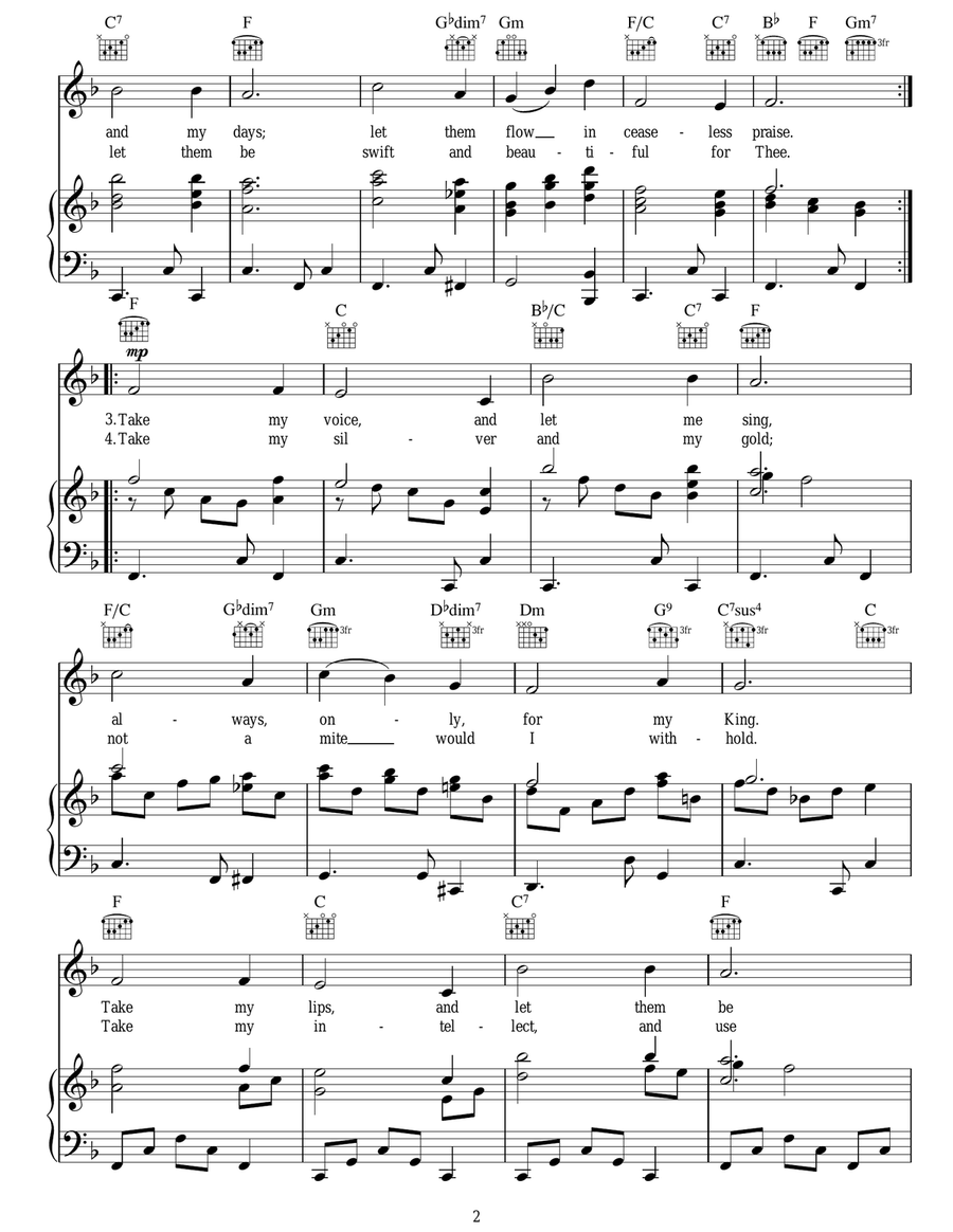 Take My Life And Let It Be Acoustic Guitar scores gallery preview page 2
