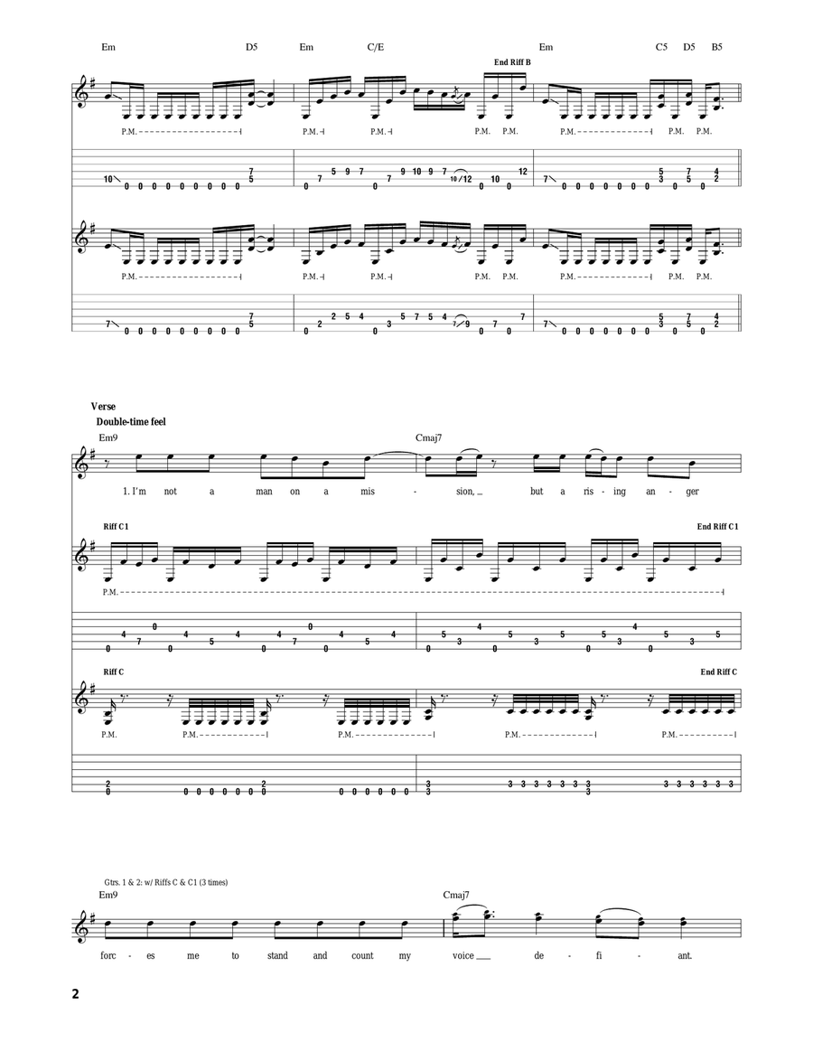 Won't Go Quietly Won't Go Quietly Acoustic Guitar scores gallery preview page 2