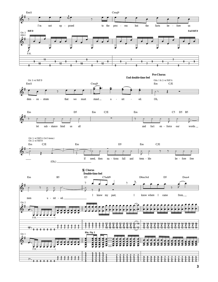 Won't Go Quietly Won't Go Quietly Acoustic Guitar scores gallery preview page 3