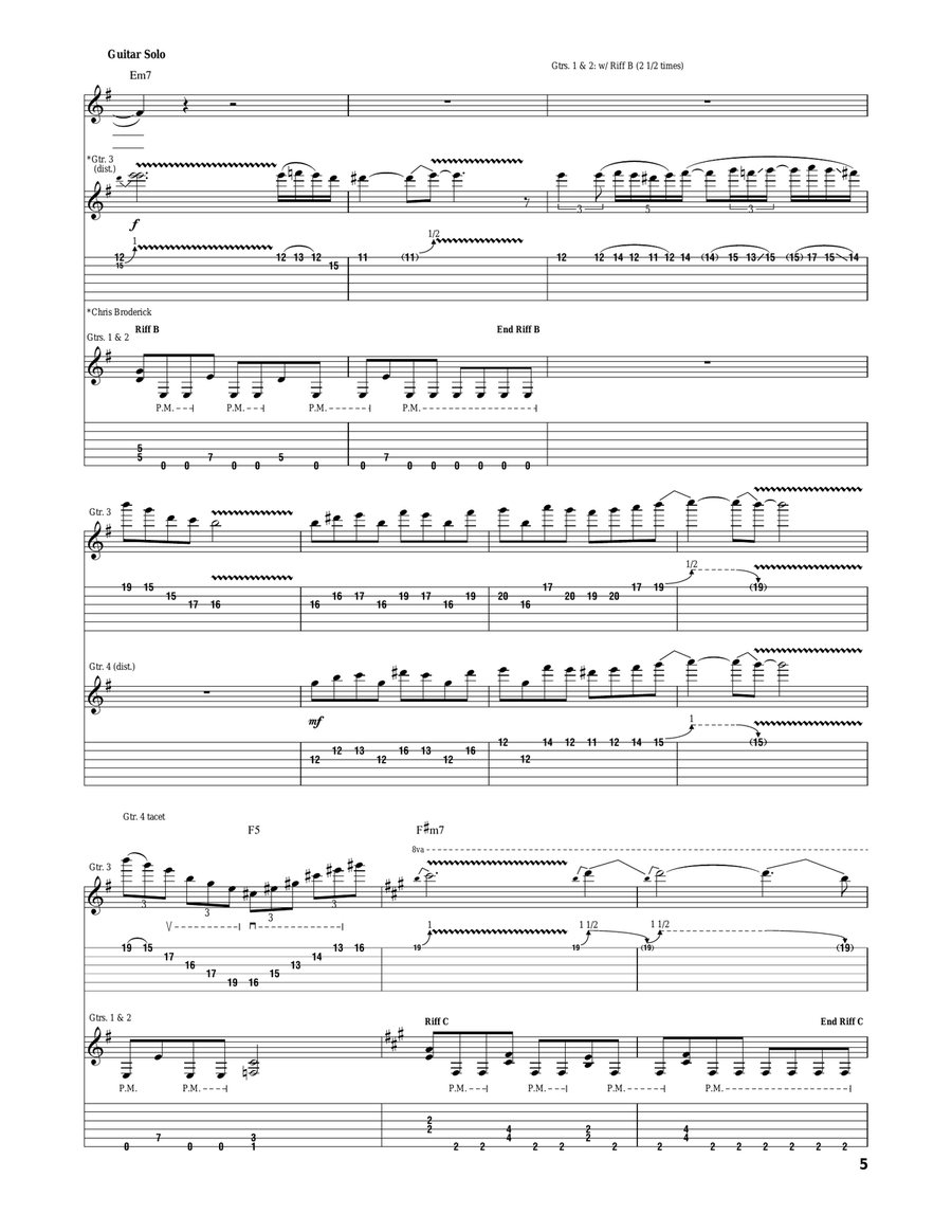 Bite The Hand That Feeds Acoustic Guitar scores gallery preview page 5