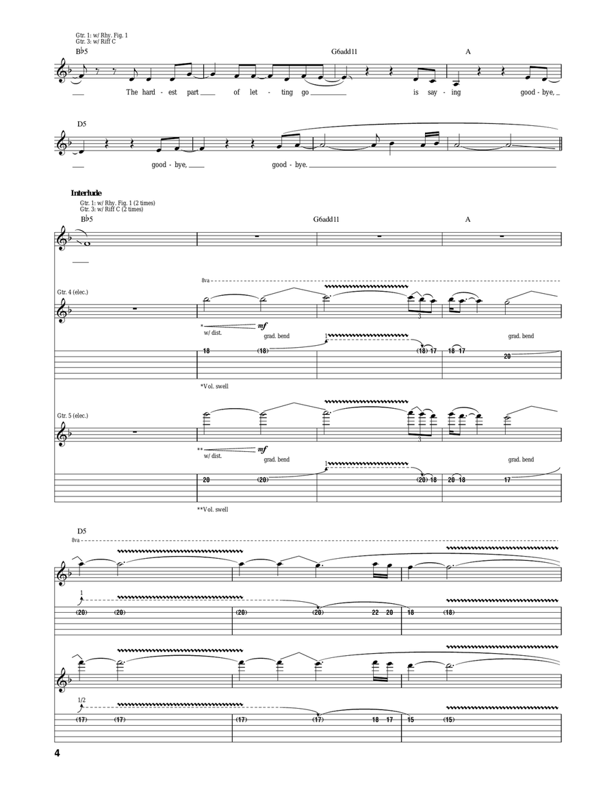 The Hardest Part Of Letting Go...Sealed With A Kiss Acoustic Guitar scores gallery preview page 4