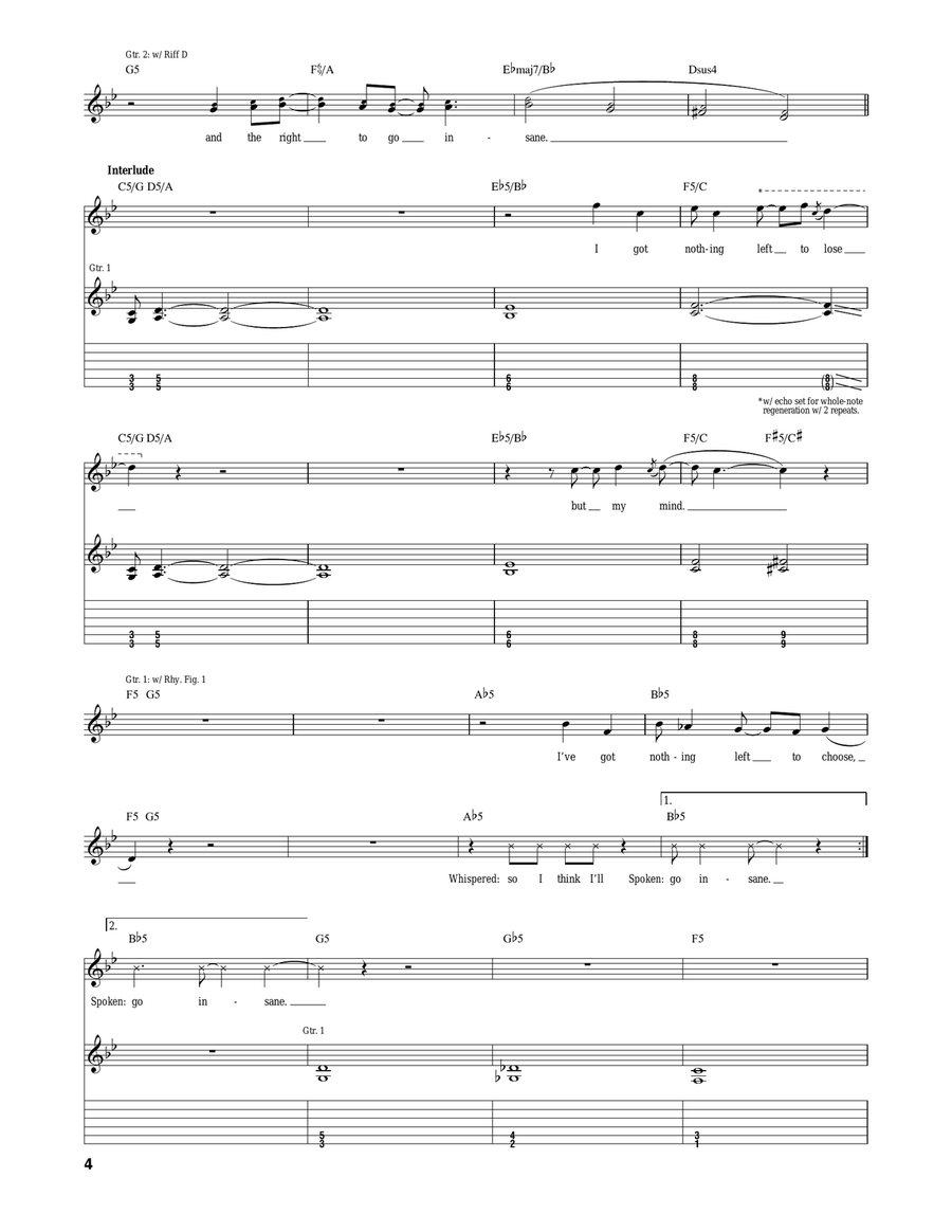 The Right To Go Insane The Right To Go Insane Acoustic Guitar scores gallery preview page 4
