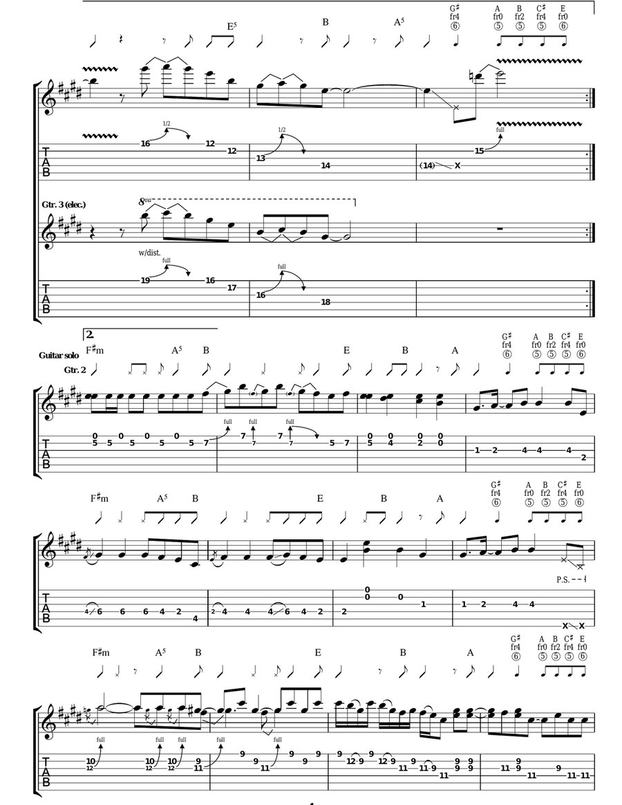 I Believe In A Thing Called Love Acoustic Guitar scores gallery preview page 4