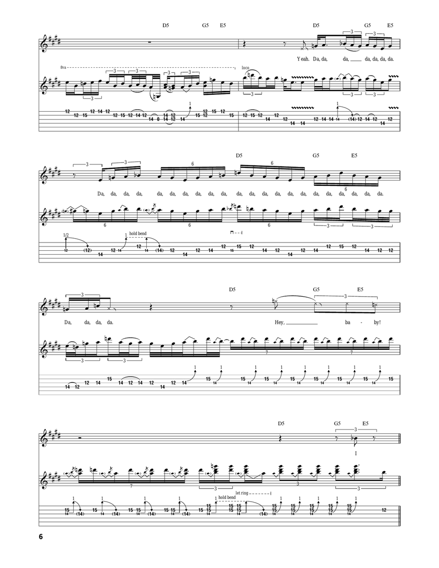 Hear My Train A Comin' (Get My Heart Back Together) Acoustic Guitar scores gallery preview page 6