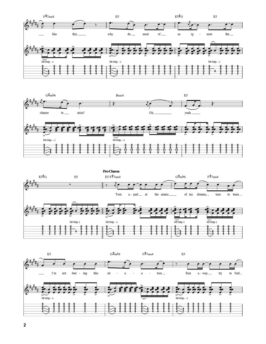 All These Things I Hate (Revolve Around Me) Acoustic Guitar scores gallery preview page 2