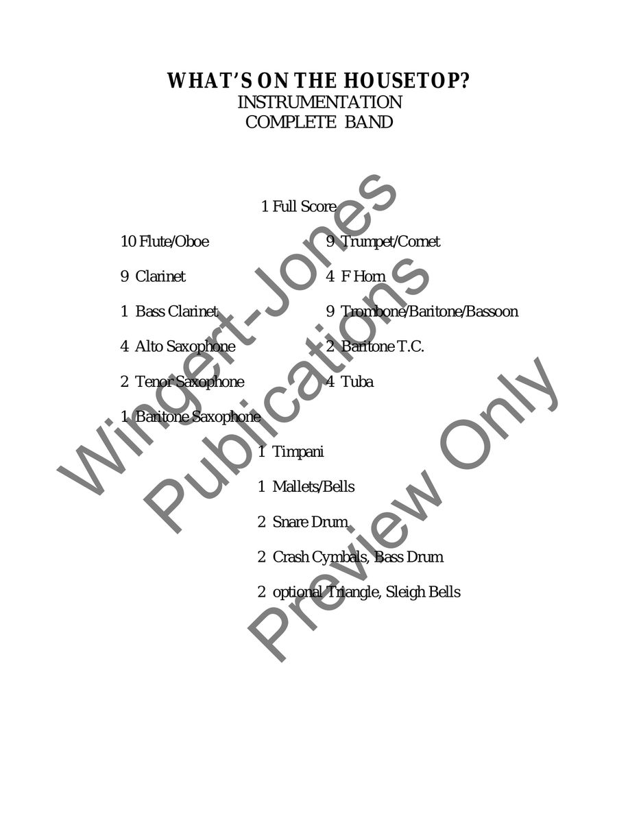 What's On The Housetop What's On The Housetop Concert Band scores gallery preview page 4