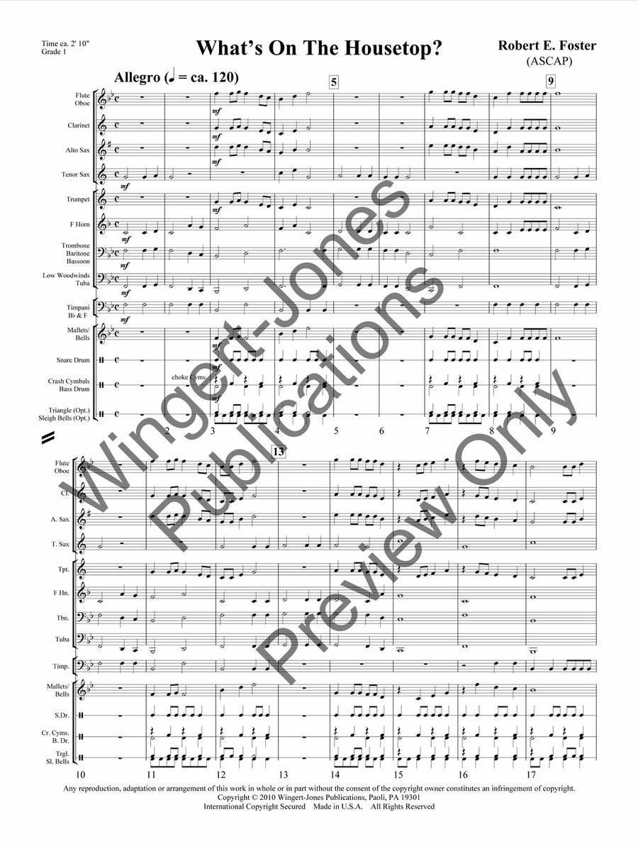 What's On The Housetop What's On The Housetop Concert Band scores gallery preview page 6