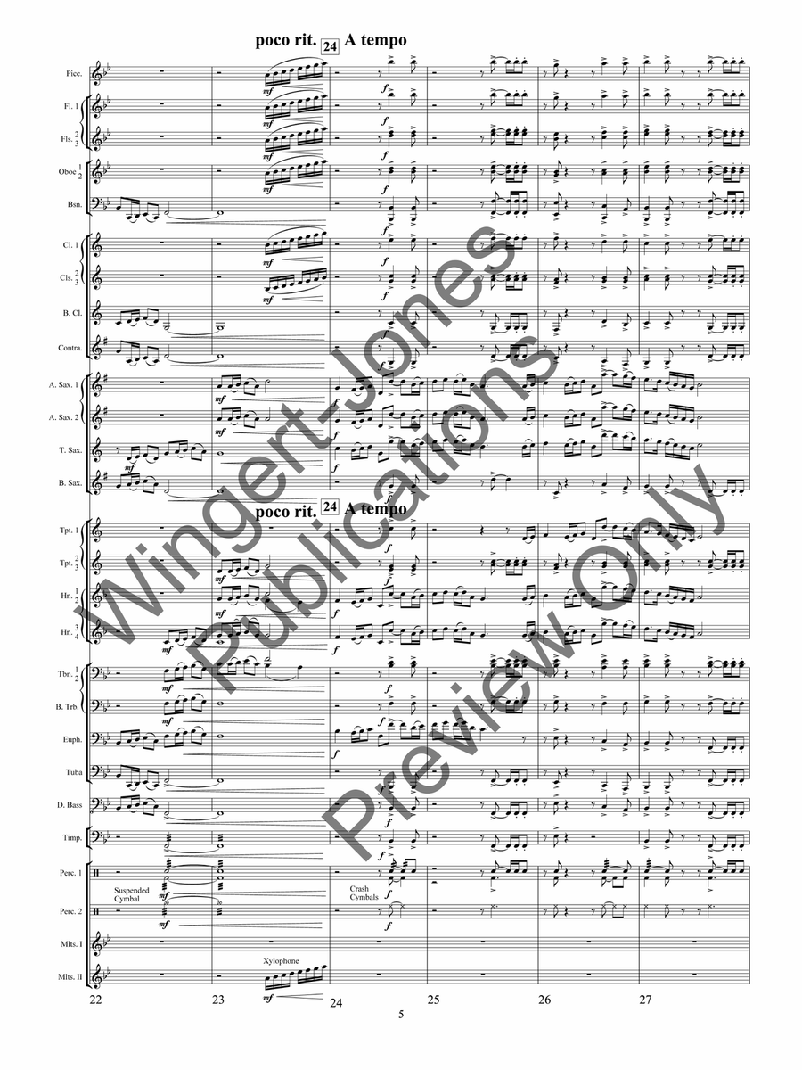 American Jubilee (Score) American Jubilee (Score) Concert Band scores gallery preview page 8