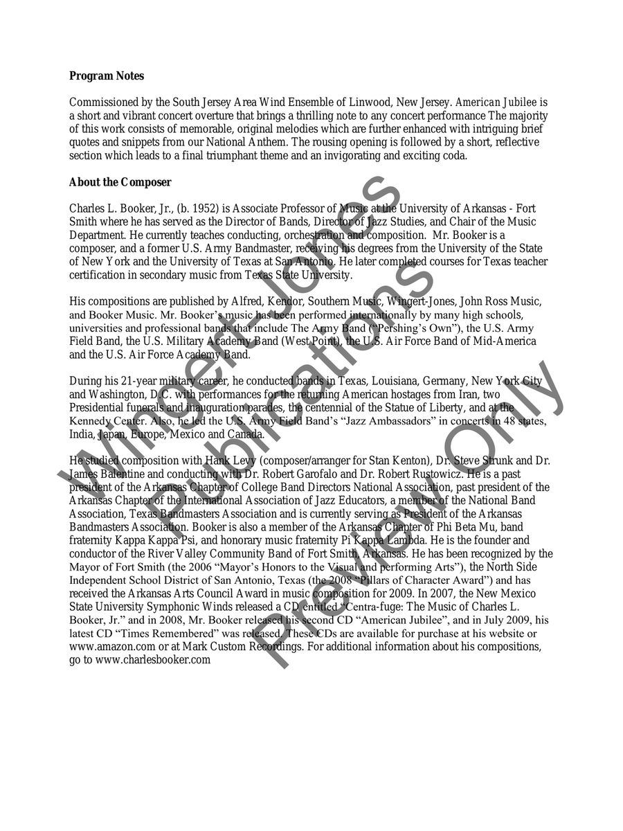 American Jubilee American Jubilee Concert Band scores gallery preview page 3