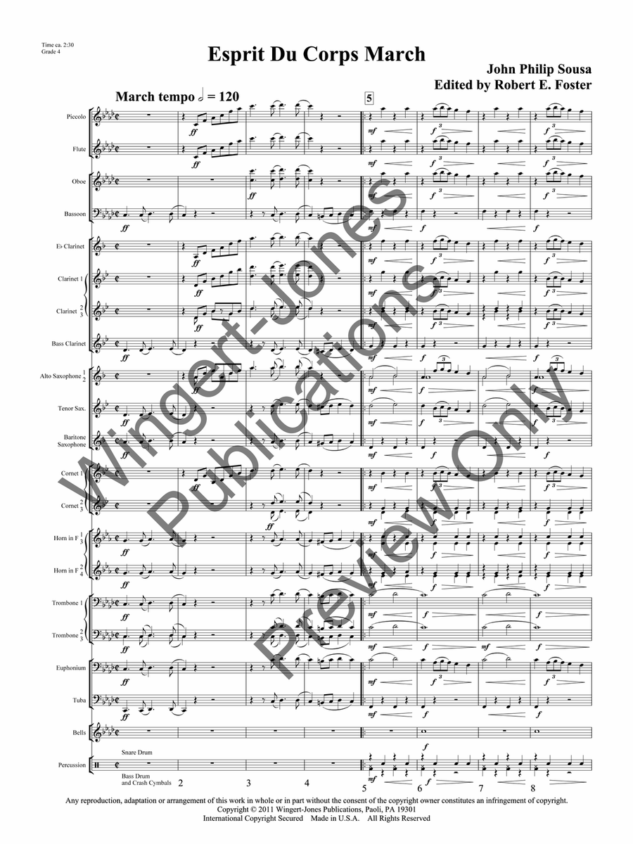 Esprit Du Corps March Esprit Du Corps March Concert Band scores gallery preview page 6