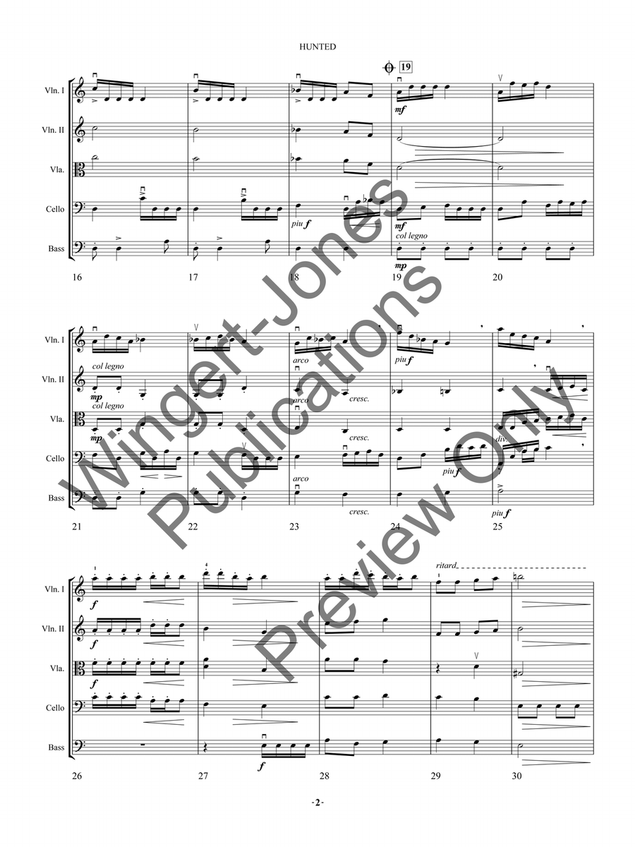 Hunted Hunted String Orchestra scores gallery preview page 6