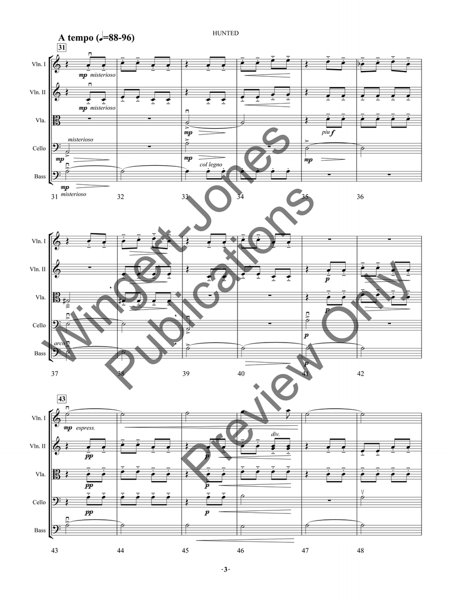 Hunted Hunted String Orchestra scores gallery preview page 7