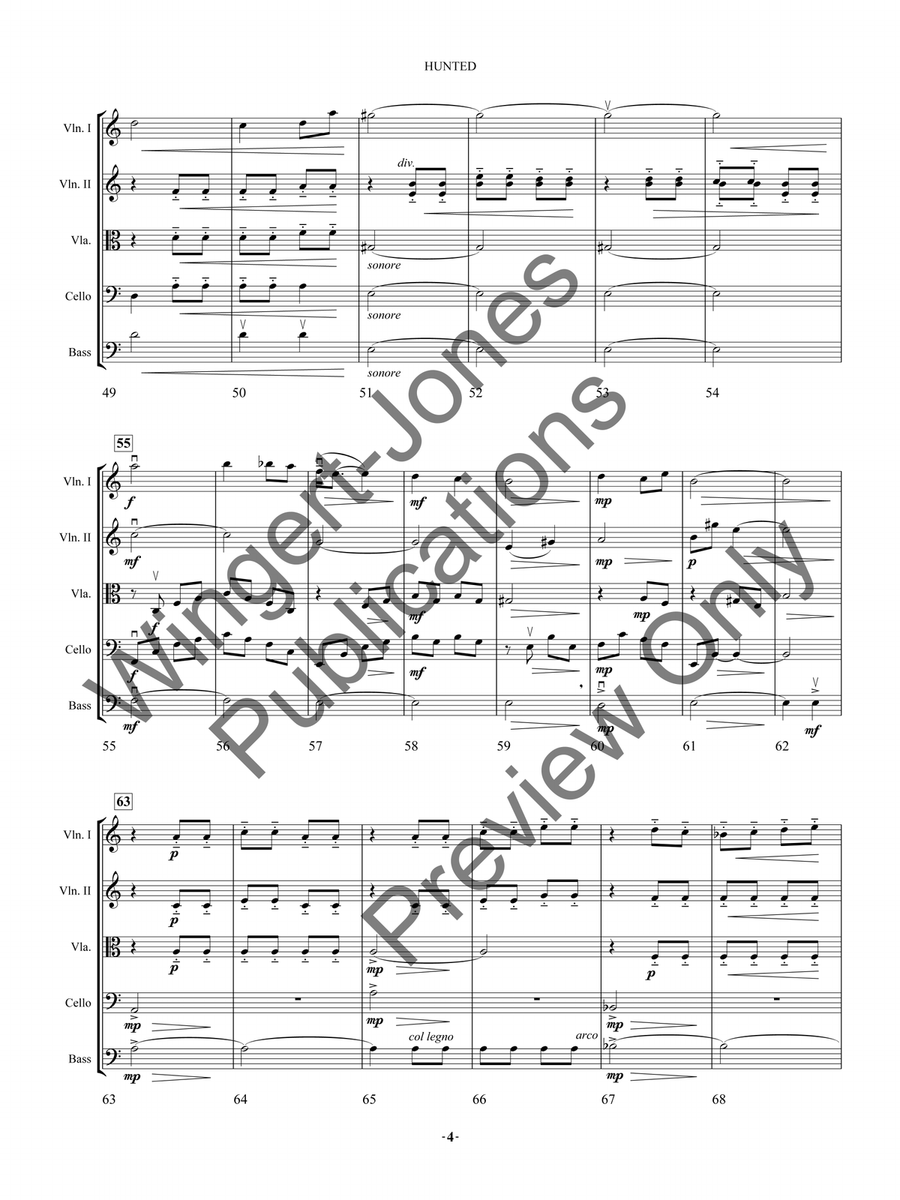 Hunted Hunted String Orchestra scores gallery preview page 8