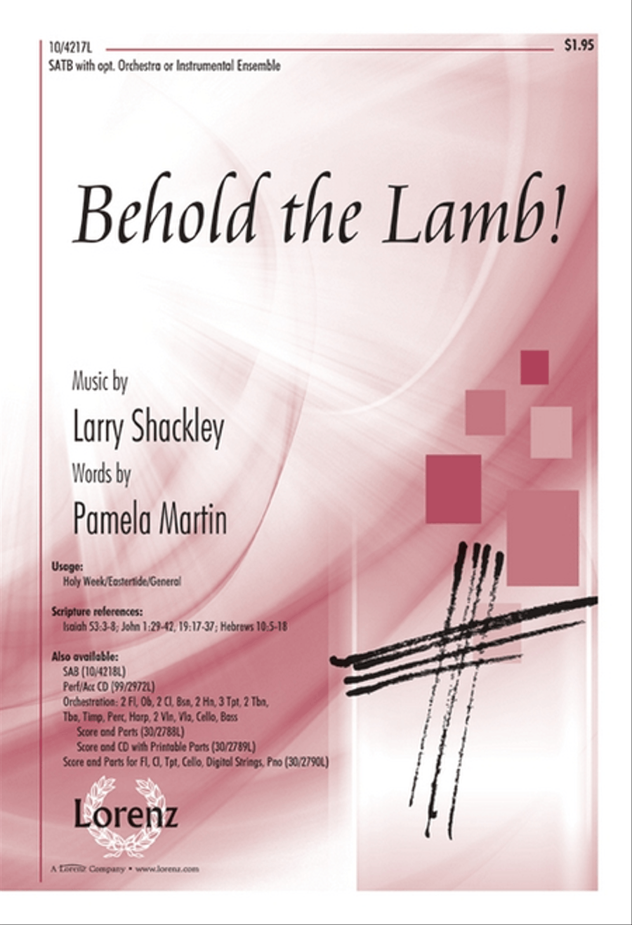 Behold the Lamb! Behold the Lamb! 4-Part scores gallery preview page 1