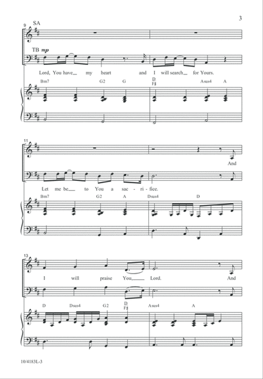 Lord, You Have My Heart Lord, You Have My Heart 4-Part scores gallery preview page 4