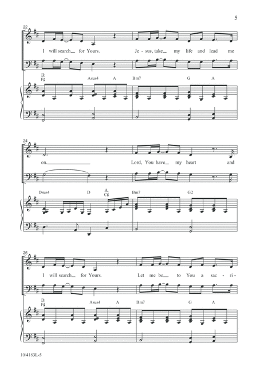 Lord, You Have My Heart Lord, You Have My Heart 4-Part scores gallery preview page 6