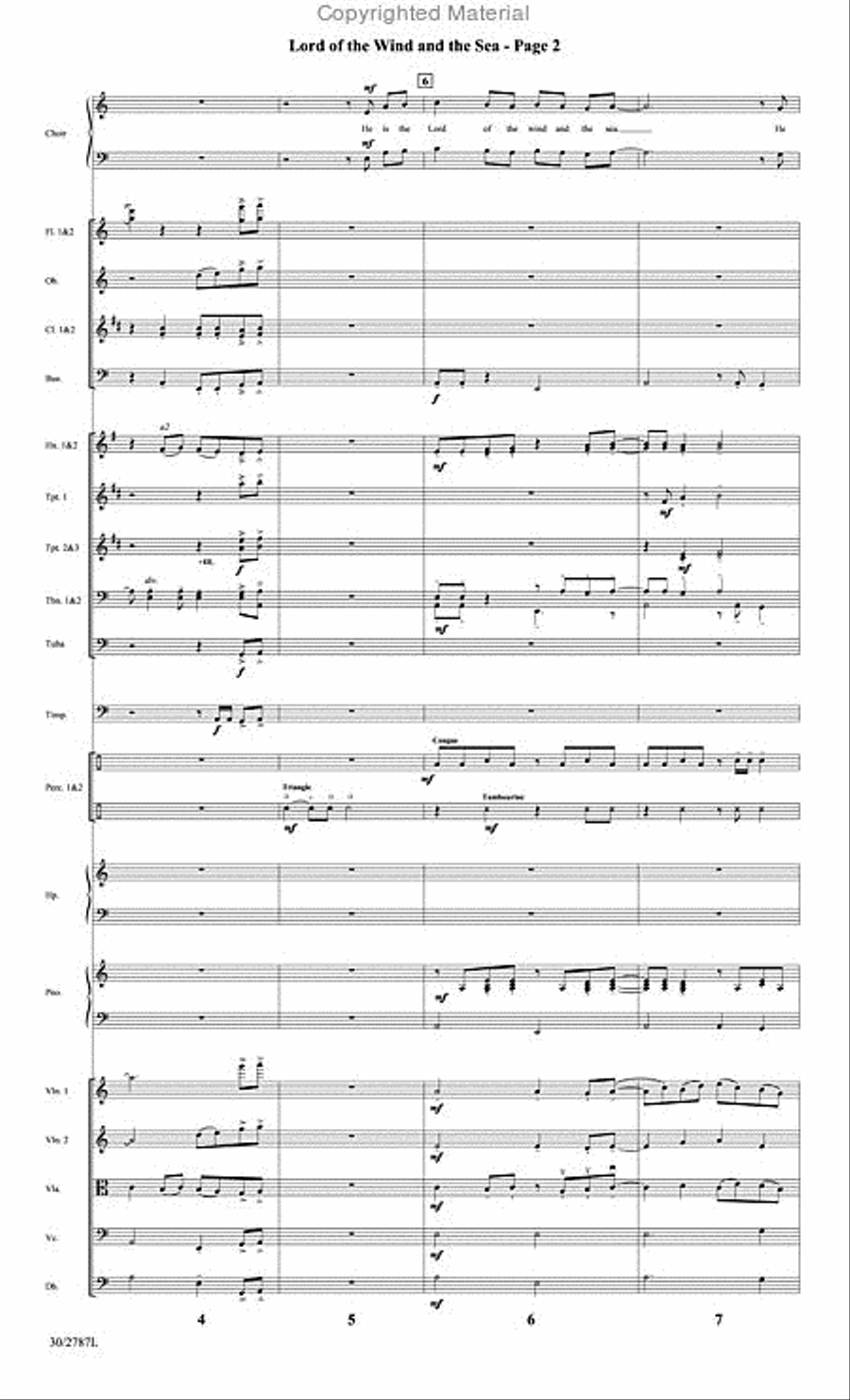 Lord of the Wind and the Sea - Orchestral Score and CD with Printable Parts Choir scores gallery preview page 3