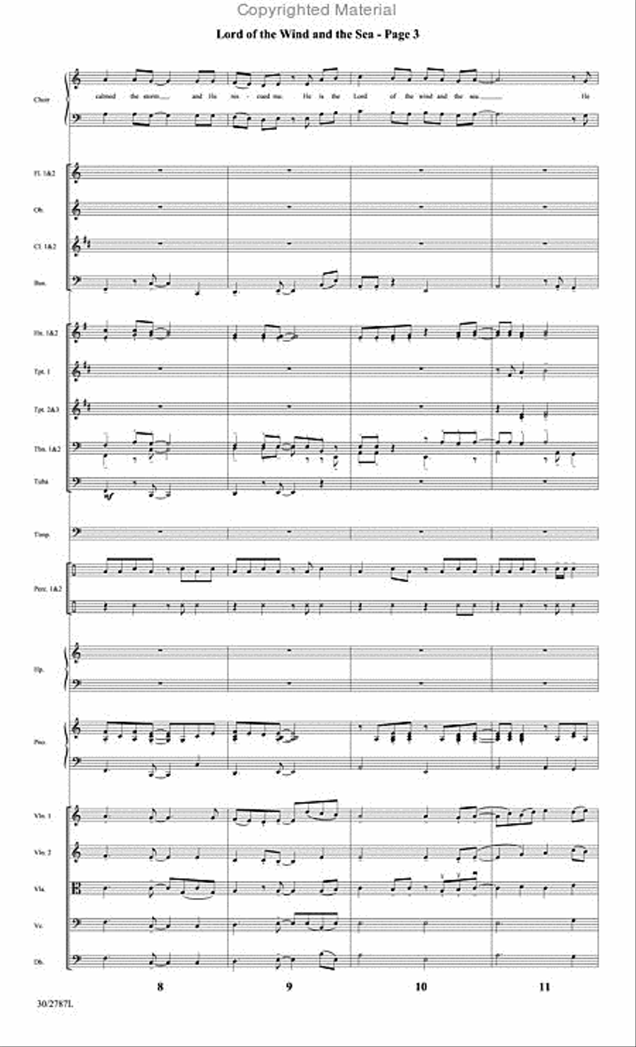 Lord of the Wind and the Sea - Orchestral Score and CD with Printable Parts Choir scores gallery preview page 4