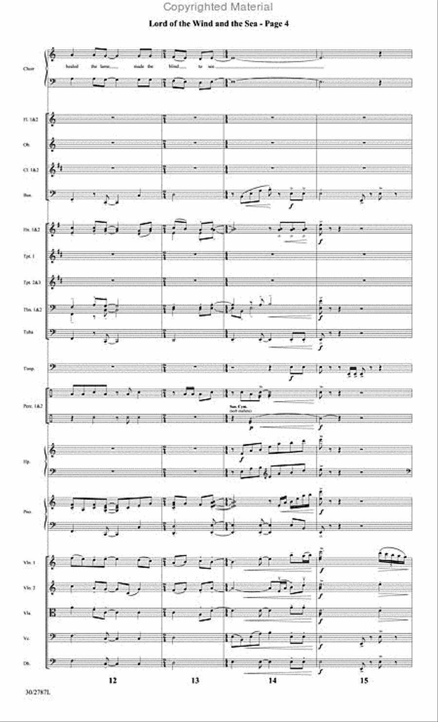 Lord of the Wind and the Sea - Orchestral Score and CD with Printable Parts Choir scores gallery preview page 5