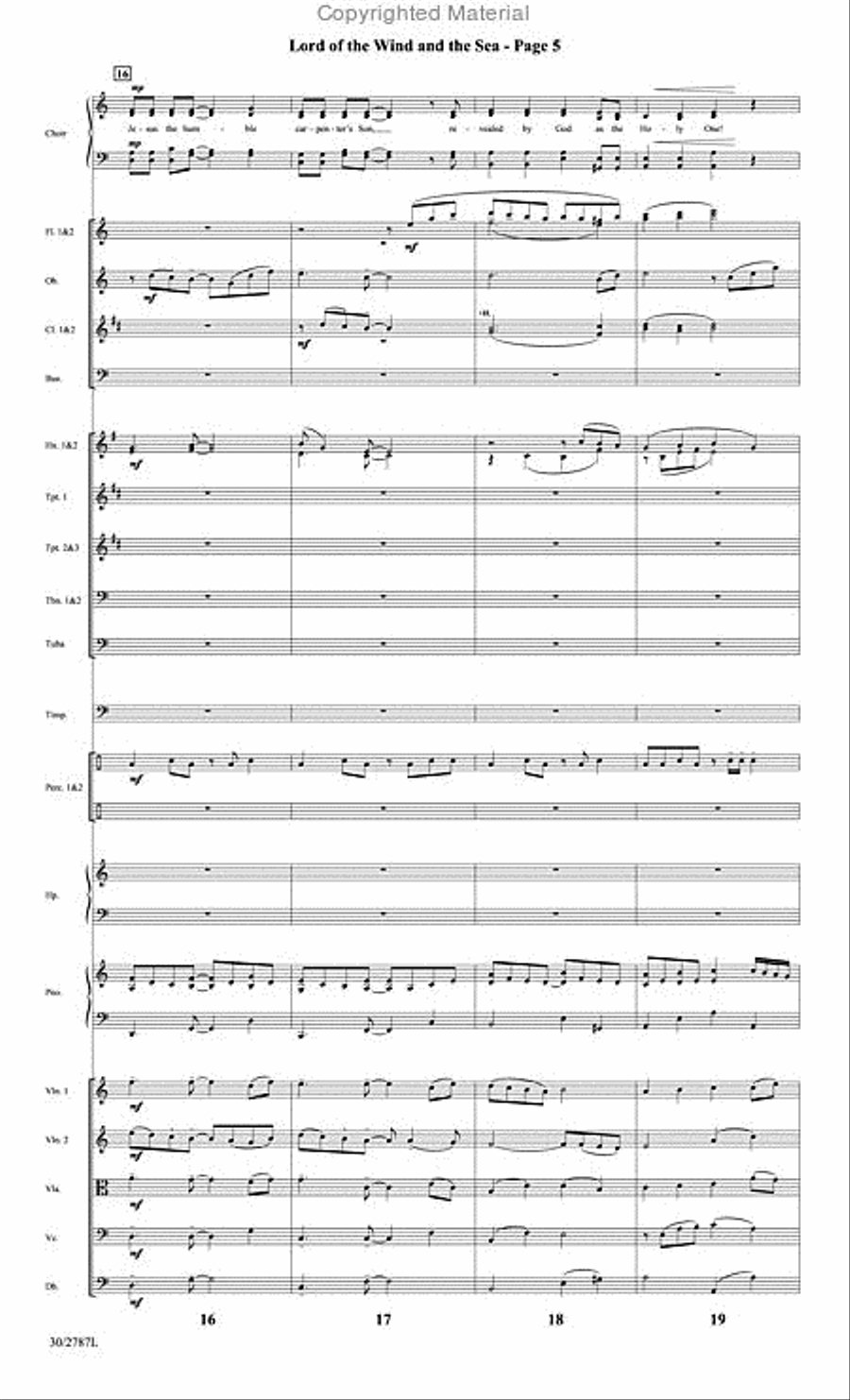 Lord of the Wind and the Sea - Orchestral Score and CD with Printable Parts Choir scores gallery preview page 6