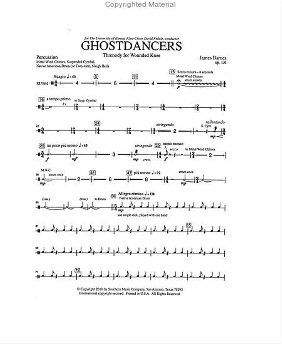 Ghostdancers Threnody for Wounded Knee Flute Choir scores gallery preview page 4