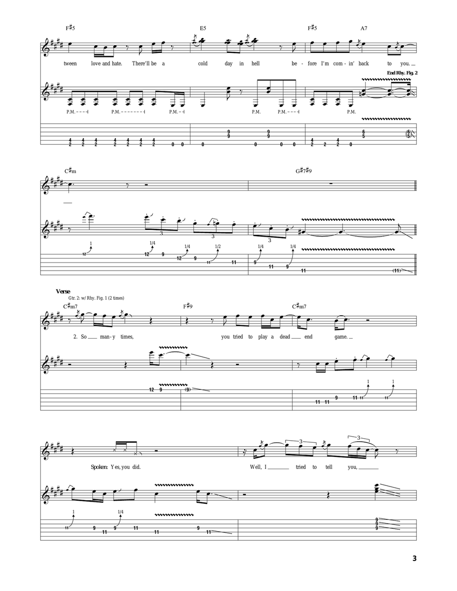 Cold Day In Hell Cold Day In Hell Acoustic Guitar scores gallery preview page 3