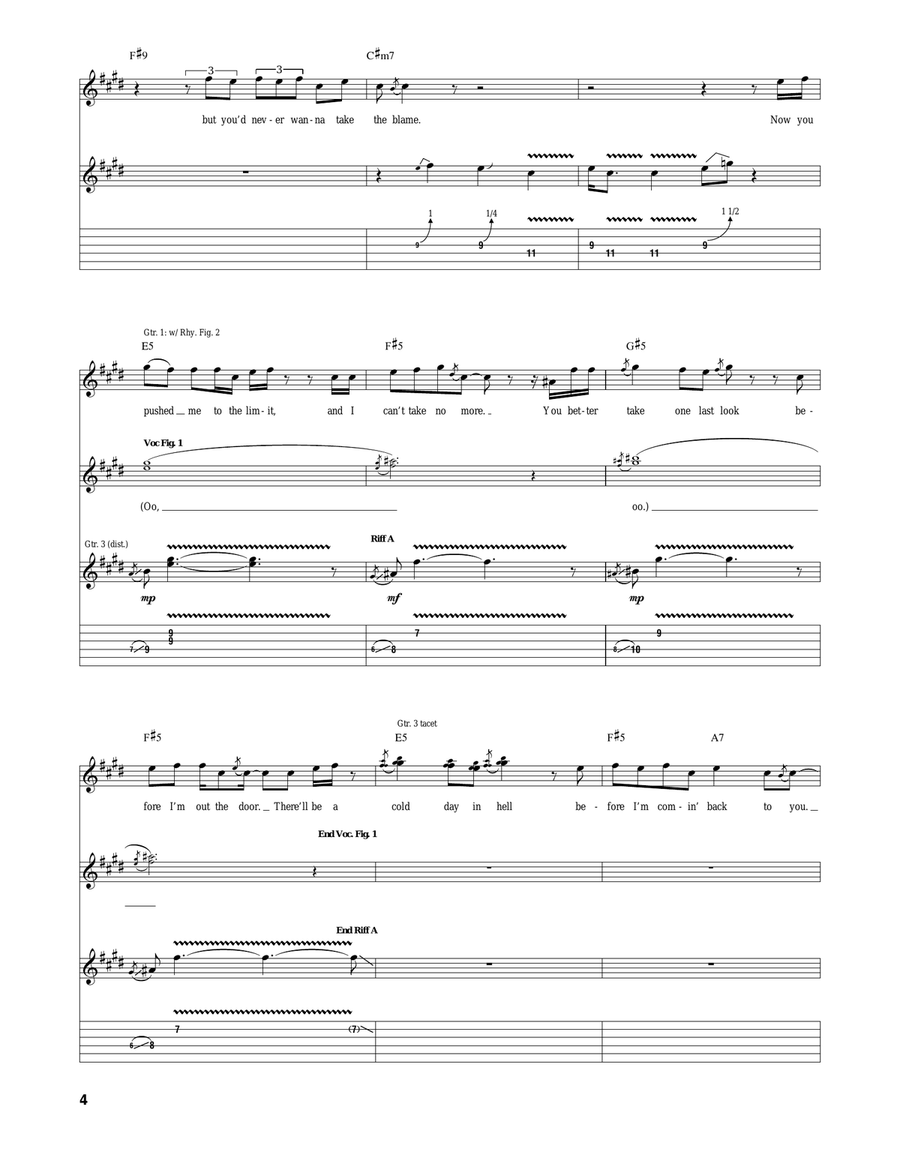 Cold Day In Hell Cold Day In Hell Acoustic Guitar scores gallery preview page 4